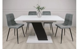 Кухонный стол на одной опоре Carvelo 140(180)x80+4 стула NEO