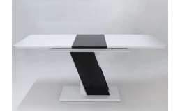 Стол обеденный Carvelo 140(180)x80 Белая Аляска / Черный Униколор