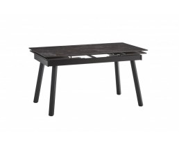 Стіл керамічний Бастіон 140(200)*80 чорний каркас/Dior Black