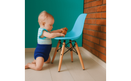 Стілець дитячий Тауер Baby пластиковий блакитний