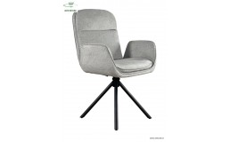 Обеденный стул с поворотным механизмом INES Perfect Home, рогожка cерая