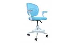 Кресло вращающееся детское с подставкой для ног PERFECT KIDS BLUE