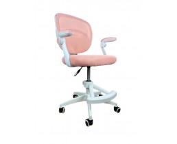 Кресло вращающееся детское с подставкой для ног PERFECT KIDS PINK