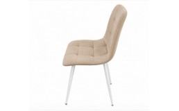 Стул велюровый PM-003 Perfect Home Україна, белый каркас/Sic Velluto 2 Beige