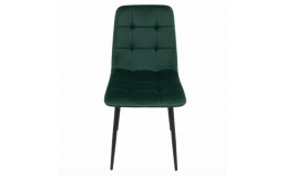 Стул велюровый PM-003 Perfect Home Україна, черный каркас/Sic Velluto 10 Dark Green