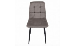 Стул велюровый PM-003 Perfect Home Україна, черный каркас/Sic Velluto 16 Grey