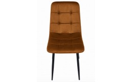Стул велюровый PM-003 Perfect Home Україна, черный каркас/Sic Velluto 30 Tobacco