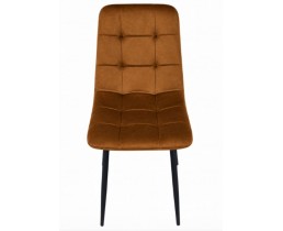 Стул велюровый PM-003 Perfect Home Україна, черный каркас/Sic Velluto 30 Tobacco