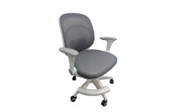 Кресло вращающееся детское с подставкой для ног PERFECT KIDS PANDA GRAY