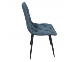 Стул велюровый PM-001 Perfect Home Україна, черный каркас/Sic Velluto 19 Graphite