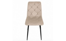 Стул велюровый PM-001 Perfect Home Україна, черный каркас/Sic Velluto 2 Beige