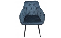 Стул с подлокотниками TABITI Perfect Home, черный каркас/Sic Velluto 19 Graphite