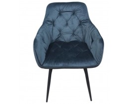 Стул с подлокотниками TABITI Perfect Home, черный каркас/Sic Velluto 19 Graphite