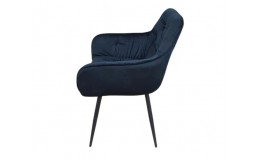 Стул с подлокотниками TABITI Perfect Home, черный каркас/Sic Velluto 20 Black