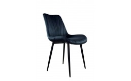 Стул велюровый PM-008 Perfect Home Україна, черный каркас/черный