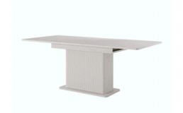 Стол на одной ножке Perfect Home Lante 160–200. Стол кухонный бежевый