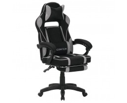 Крісло геймерське VR Racer Textile Webster Сірий/чорний