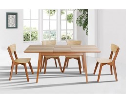 Обеденій комплект Рондо: Стіл дерев'яний розкладний та 4 стільці