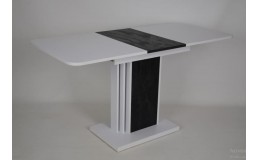 Стол кухонный SOLO B/V стол белый брильянт РЕ/угольный камень 110(145)х68 см 