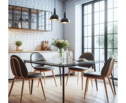 Кухонний стіл зі скла: підбираємо стільці