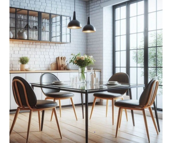 Поради щодо вибору ідеальних стільців для скляного кухонного столу