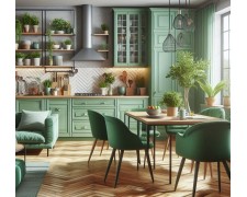 Зелена елегантність: кухонні стільці, що надають приміщенню характер