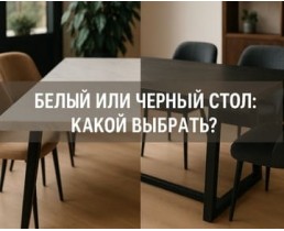 Білий чи чорний кухонний стіл: який обрати?