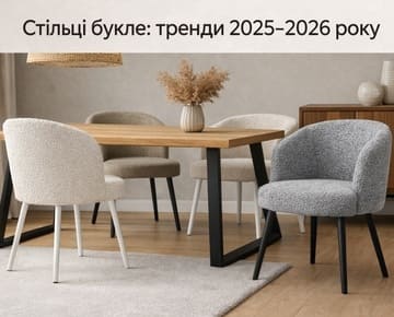 Стулья букле: тренды 2025–2026 года. Видео