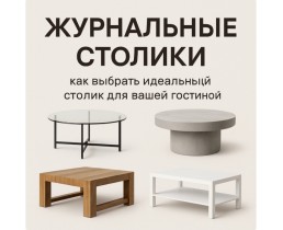Журнальные столики: как выбрать идеальный акцент для вашей гостиной