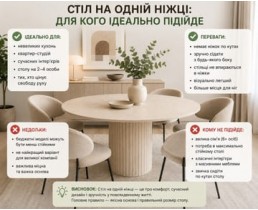 Для кого ідеально підійде стіл на одній ніжці
