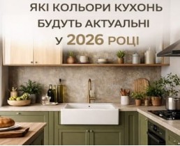 Які кольори кухонь будуть актуальними в 2026 році?