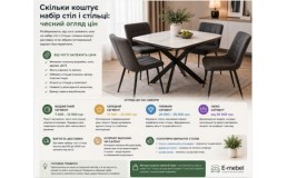Сколько стоит стол и стулья: честный обзор цен