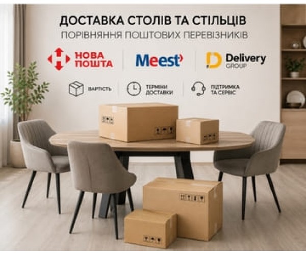 Какого почтового перевозчика выбрать для доставки кухонного стола и стульев?