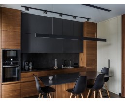 Дизайнерская кухня со шпонироваными фасадами в стиле Loft