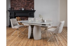 Керамический стол Лунарио TML-1322 клауди грей + айвори