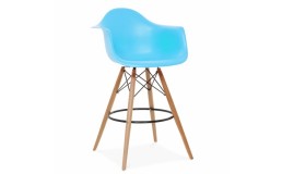 Стул хокер высокий голубой Тауэр Вуд Eames