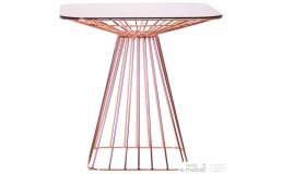 Крісло Tern, рожеве золото, скляна стільниця
