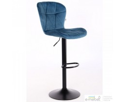 Барный стул Vensan Velvet Blue / Black
