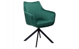 Стул AZALIA VELVET черный каркас / зеленый BLUVEL78