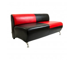 Диван Флорида – комплектация Двойной – обивка Мадрас Неро + Мадрас Ред