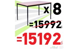Стол Турин разборной (1187х600х750H) черный графит/Дуб Сонома (упаковка 8 шт)