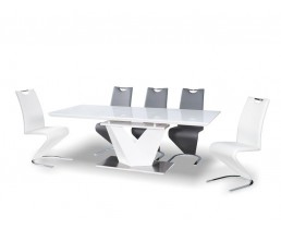 Стол обеденный Alaras III Белый / Белый лак 160(220)X90