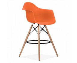 Стул барный высокий оранжевый Тауэр Вуд Eames