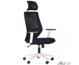 Кресло Lead White HR сиденье Нест-01 черная/спинка Сетка HY-100 черная