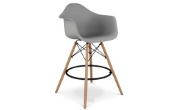 Стул барный высокий серый Тауэр Вуд Eames