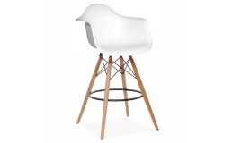 Стул барный высокий белый Тауэр Вуд Eames