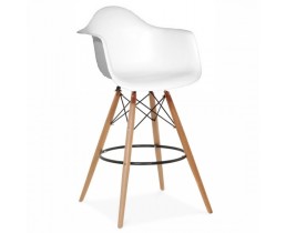 Стул барный высокий белый Тауэр Вуд Eames