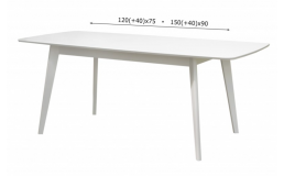 Стол обеденный Модерн 120 белый Микс Мебель  в Украине