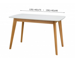 Стол обеденный Модерн 120 белый/бук Микс Мебель  в Украине