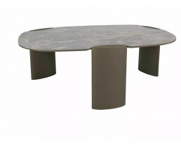 Журнальный столик ADORO A CERAMIC серый GRIGIO/медный 118*75